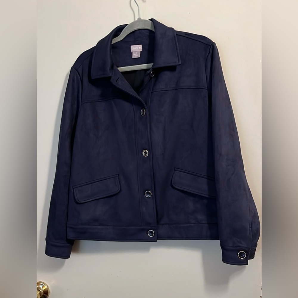 Faux Suede Chicos Jacket 🔥Like New🔥